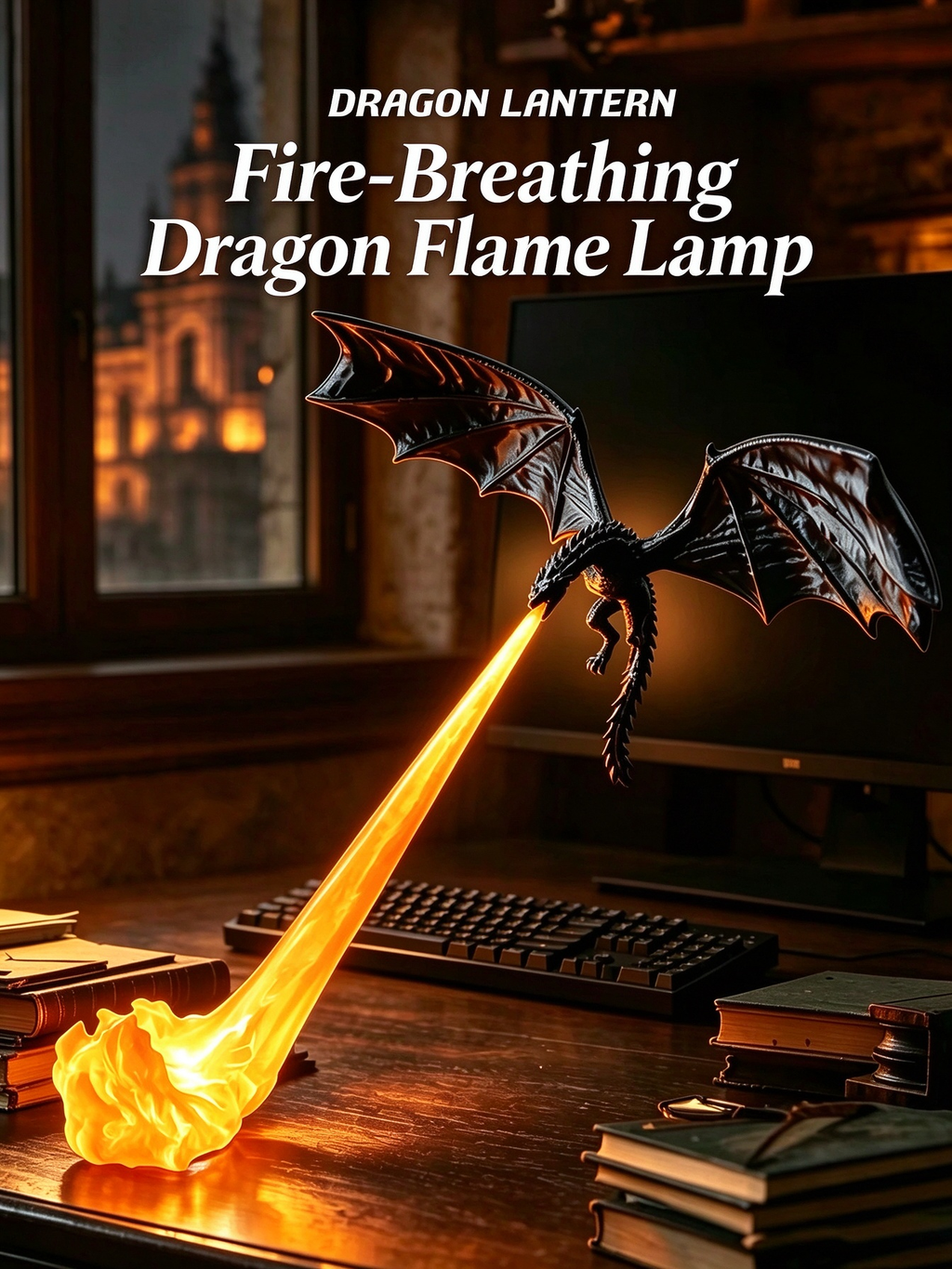 Creative Dragon's Breath Lamp – Atmospheric Desktop Ornament & Halloween Night Light