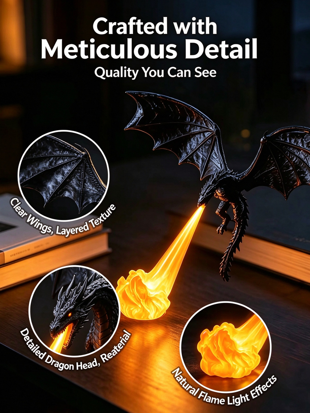 Creative Dragon's Breath Lamp – Atmospheric Desktop Ornament & Halloween Night Light