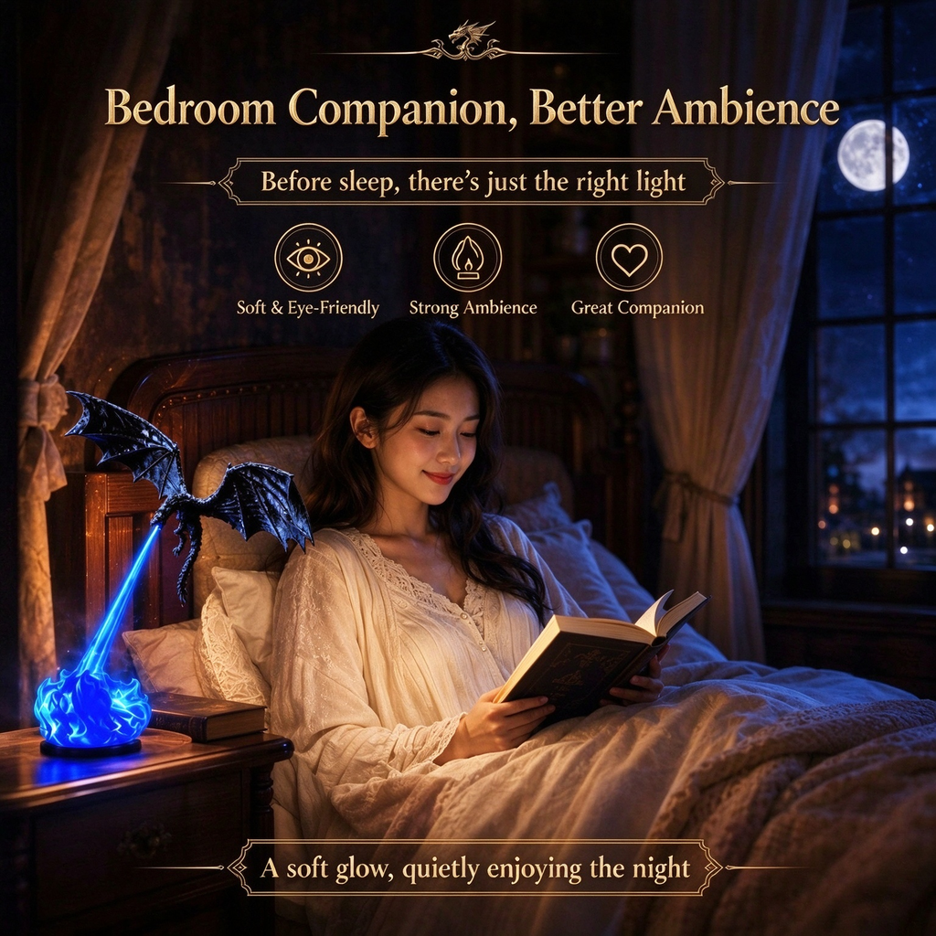 Creative Dragon's Breath Lamp – Atmospheric Desktop Ornament & Halloween Night Light