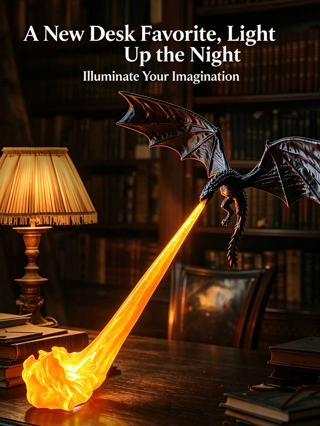 Creative Dragon's Breath Lamp – Atmospheric Desktop Ornament & Halloween Night Light